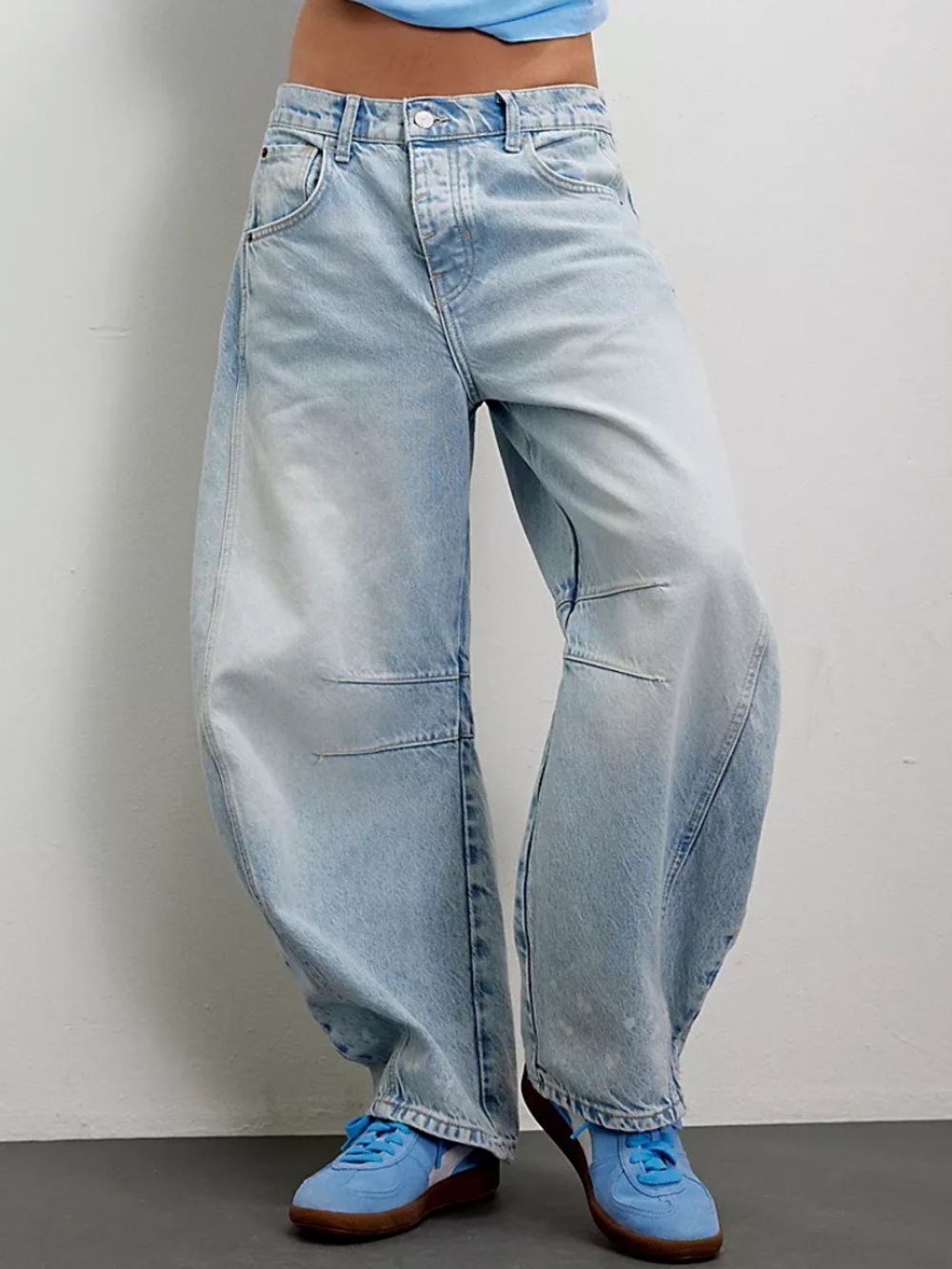 Free People We The Free Good Luck Mid-Rise Barrel Jeans